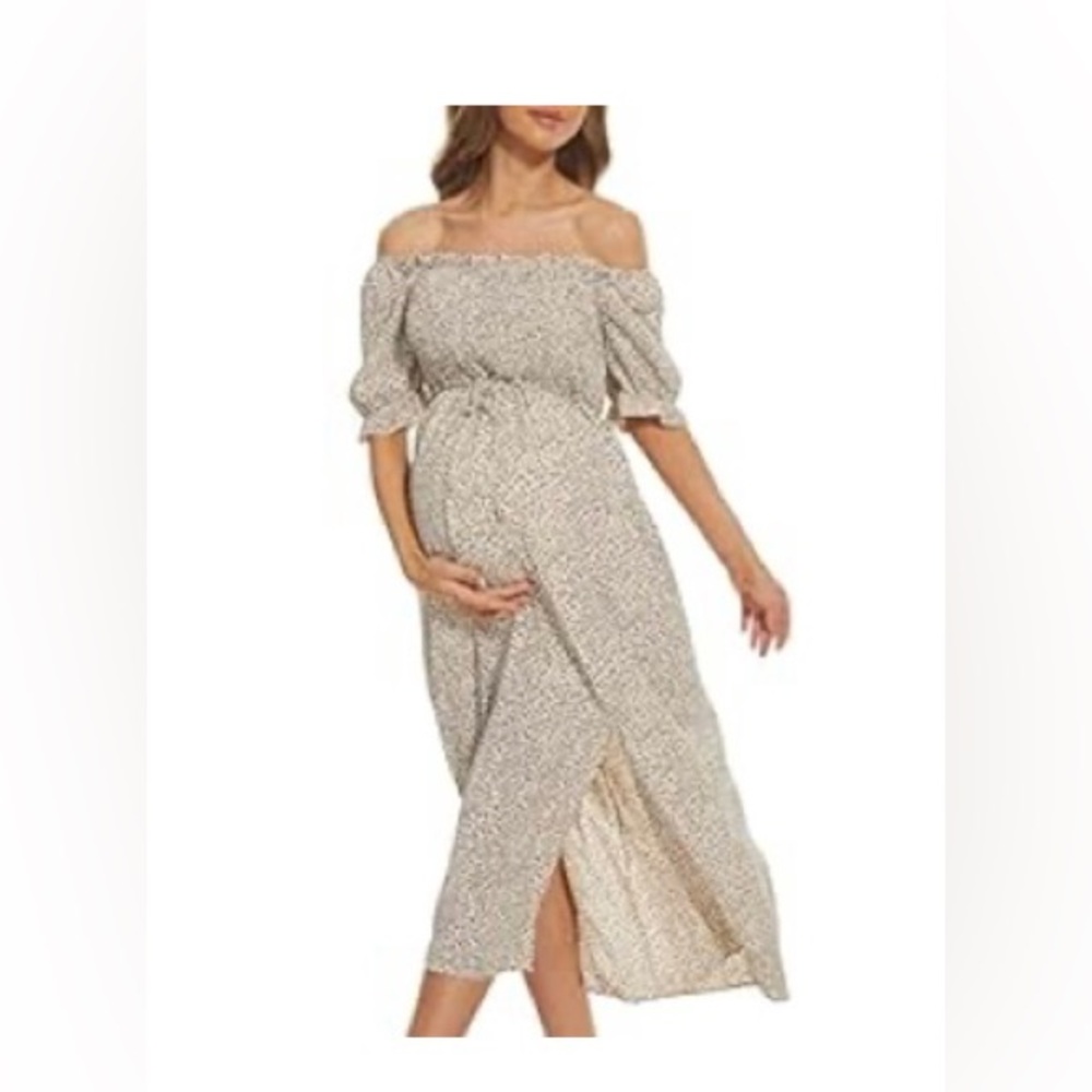 Women’s Maternity Animal print Maxi Dress